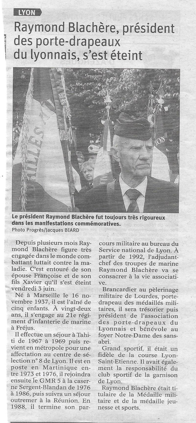 Décès de Raymond BLACHERE
